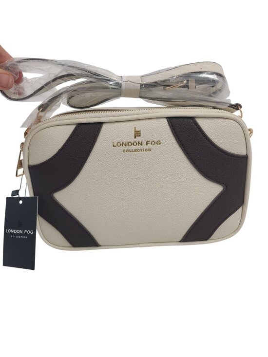 London Fog Handbags - NEW London Fog Buttercream Judy Bowler Camera Crossbody Bag With Gold Accents